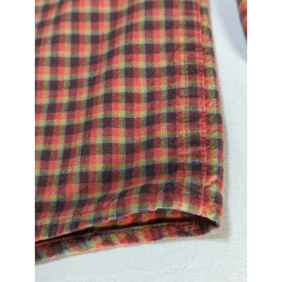 VTG Royal Robbins Mens M Plaid Button Shirt 100 Cotton Made In Hong Kong - Picture 4 of 14
